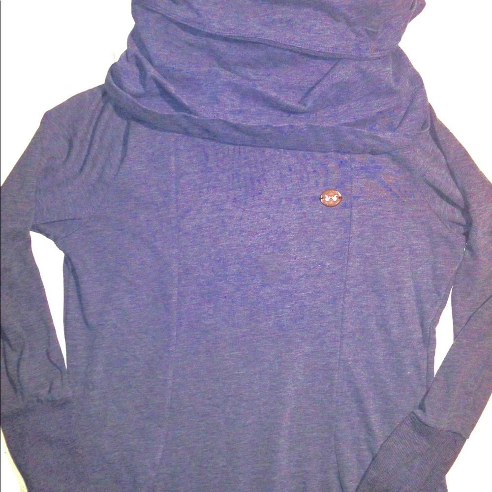 Naketano XL long tunic double cowl/funnel neck
